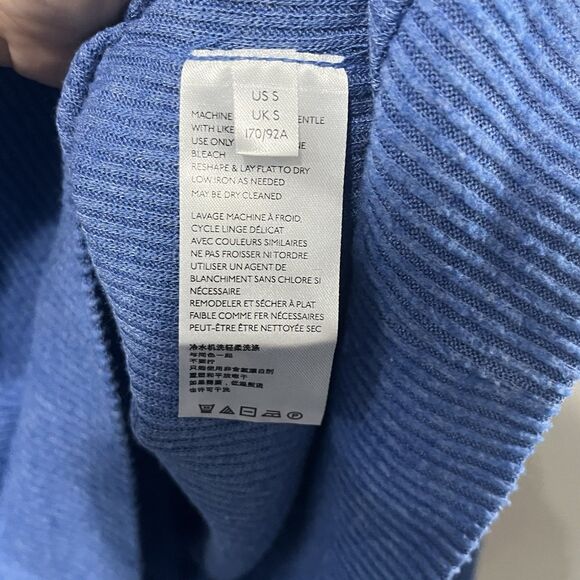 We the Free People Main Squeeze Hacci Top Women’s Small Blue Slouchy Oversized - Picture 4 of 7